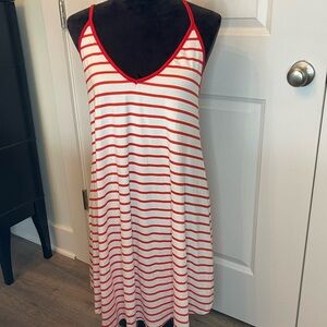Ninexis Striped Dress in Red and White